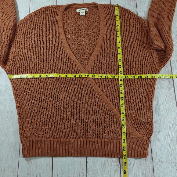 Billabong rust wrap sweater sz L - Picture 8 of 10